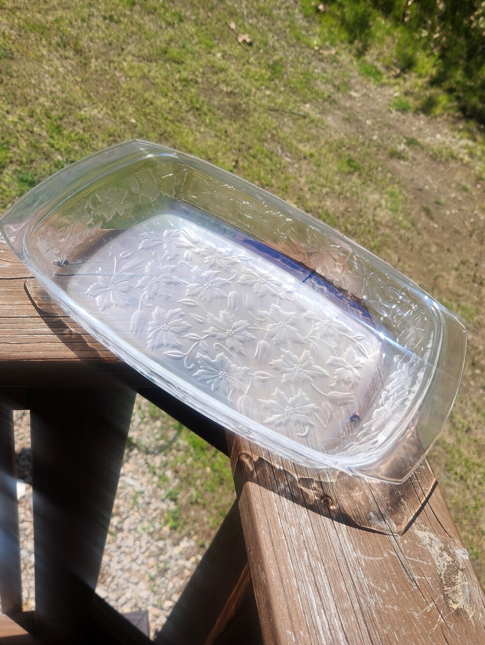 Princess House Fantasia pressed glass 8.5" X 13.5" baking dish